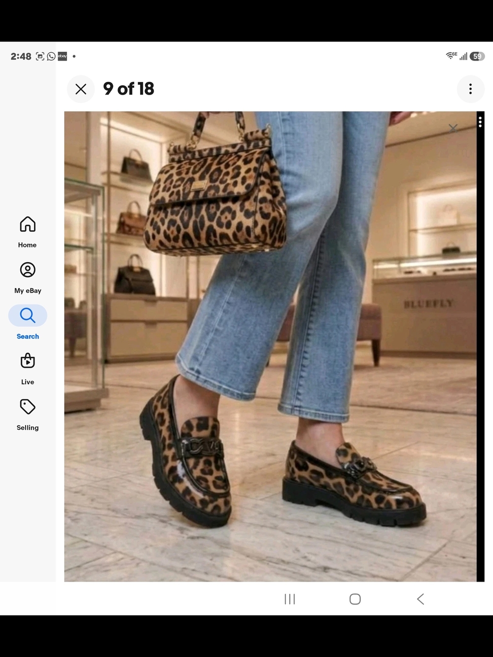 Ferragamo Women's Ofelia Leopard Real Haircalf Loafer Gancini Size 9 and 9.5 NWB - Picture 3 of 16